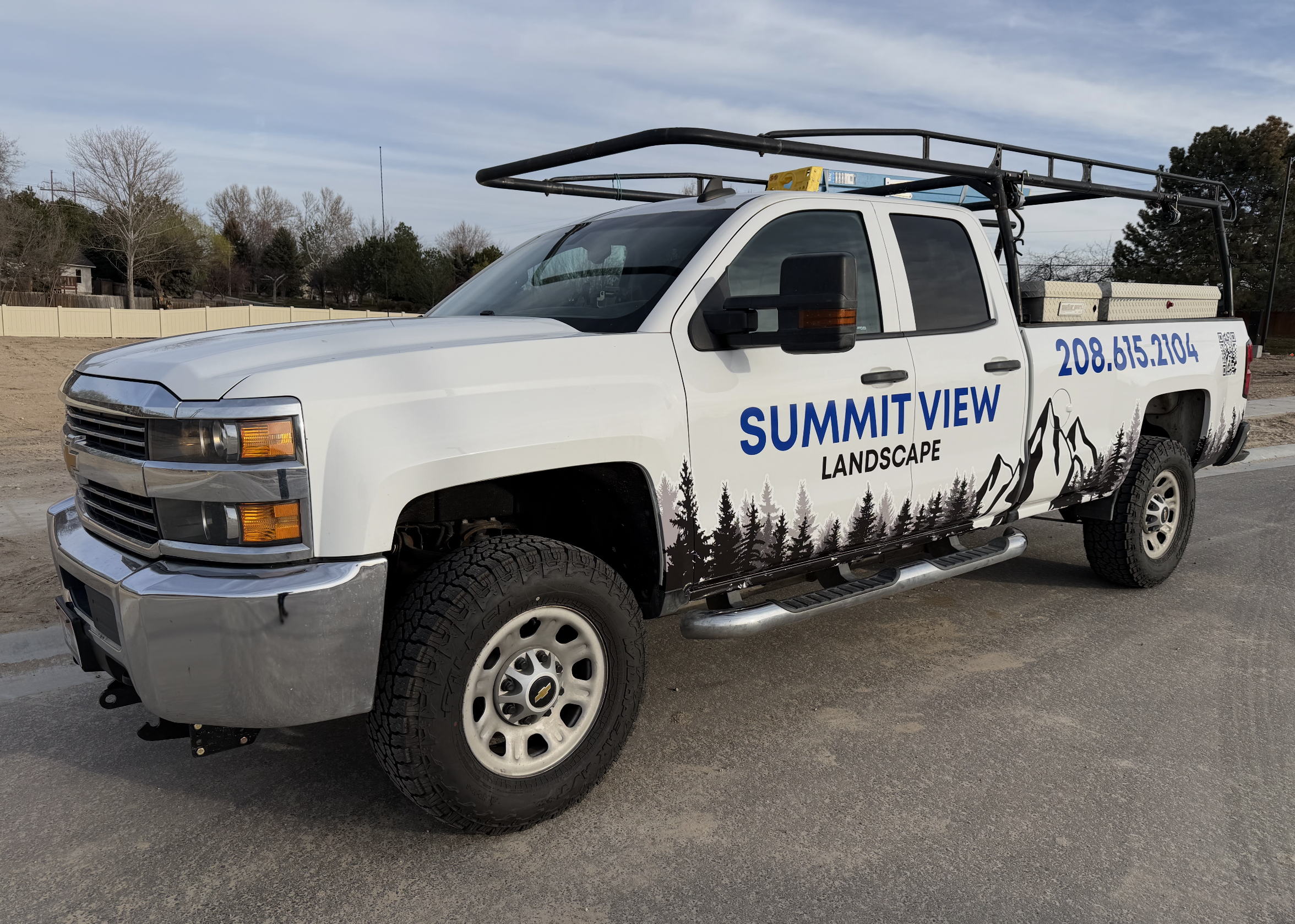 Summit View Landscape branded work truck